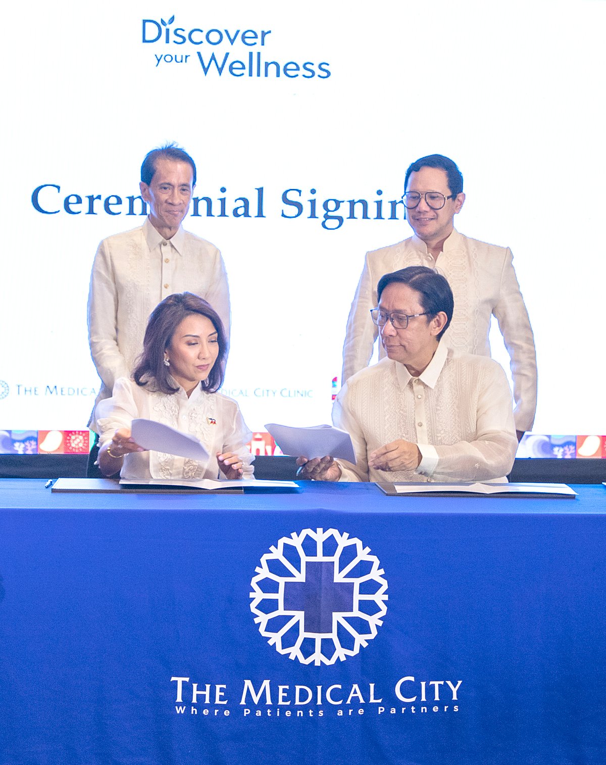 The Medical City and the Department of Tourism signed a memorandum of agreement to position the Philippines as the top global medical tourism destination. In the photo seated from the left, DOT Secretary Christina Garcia Frasco and The Medical City President and CEO, Dr. Eugenio Jose F. Ramos. Standing from the left, The Medical City Chairman of the Board, Mr. Jose Xavier “Eckie” B. Gonzales,  and The Medical City Chief Commercial Officer, Dr. Christian G. Delos Reyes.